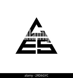 CES-Logo mit Dreiecksbuchstaben und Dreiecksform. Monogramm mit dem Logo des CES-Dreiecks. CES-Dreieck-Vektorvorlage mit roter Farbe. CES Triangul Stock Vektor