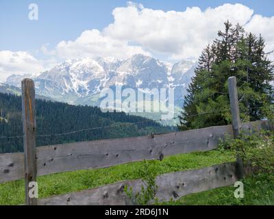 Alpen und alpinen Landschaft am Mühlbach am Hochkönig im Sommer Österreich Europa Stockfoto