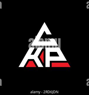 CKP-Logo mit Dreiecksbuchstaben und Dreiecksform. CKP-Dreieck-Logo-Monogramm. CKP-Dreieck-Vektor-Logo-Vorlage mit roter Farbe. CKP Triangul Stock Vektor