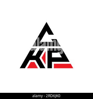 CKP-Logo mit Dreiecksbuchstaben und Dreiecksform. CKP-Dreieck-Logo-Monogramm. CKP-Dreieck-Vektor-Logo-Vorlage mit roter Farbe. CKP Triangul Stock Vektor