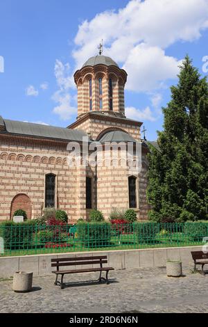 Die Kirche des Heiligen Antonius, ein Wallfahrtsort und gilt als das älteste Gebäude in Bukarest, in der Sommersonne, Rumänien Stockfoto