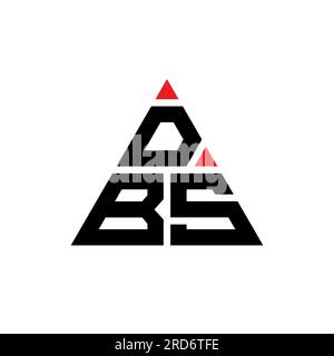 DBS-Logo mit dreieckigem Buchstaben in Dreiecksform. DBS-Dreieck-Logo-Monogramm. DBS-dreieckige Vektorvorlage in roter Farbe. DBS Triangul Stock Vektor