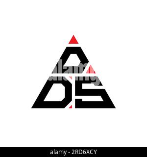 DDS-Logo mit Dreiecksbuchstaben und Dreiecksform. DDS-Dreieck-Logo-Monogramm. DDS-dreieckige Vektorvorlage mit roter Farbe. DDS Triangul Stock Vektor