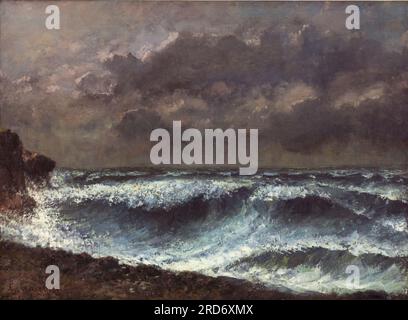 Gustave Courbet, Squall am Horizont, mit Öl auf Leinwand gemalt, 1872 Stockfoto