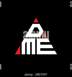 DME-Logo mit dreieckigen Buchstaben und Dreiecksform. DME-Dreieck-Logo-Monogramm. DME-dreieckige Vektor-Logo-Vorlage mit roter Farbe. DME-Triangul Stock Vektor