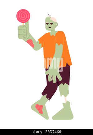 Zombie halloween Party Flachkonzept Vektor-Spot-Illustration Stock Vektor