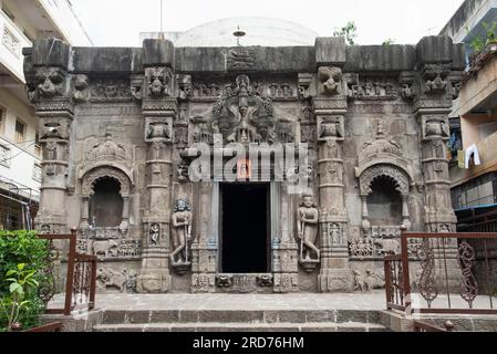 Pune-Fassade von Trishund Ganpati. Mittelalterliche Zeit. Maharashtra, Indien Stockfoto