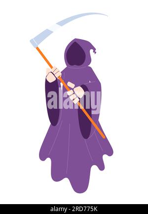 Halloween-Death-Flat-Konzept-Vektor-Spot-Illustration Stock Vektor