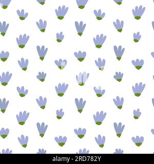 Folkloristische Blumen, nahtloses Muster Stock Vektor