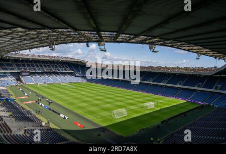 Edinburgh, Großbritannien. 19. Juli 2023. Der Schauplatz ist das Vorsaison-freundliche Spiel im Murrayfield Stadium, Edinburgh. Das Bild sollte lauten: Neil Hanna/Sportimage Credit: Sportimage Ltd/Alamy Live News Stockfoto