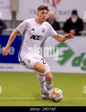 Cove Rangers FC, Balmoral Stadium, Cove, Aberdeen, Großbritannien. 18. Juli 2023. Das ist aus dem Viaply Cup Spiel zwischen Cove Rangers FC und Clyde FC. BILDINHALT - COVE - MARK GALLAGHER Credit: JASPERIMAGE/Alamy Live News Stockfoto