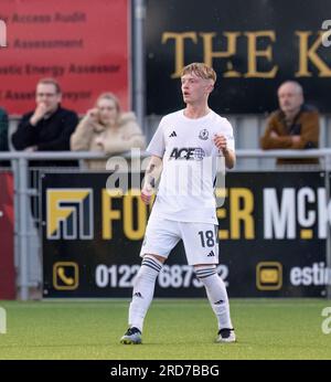 Cove Rangers FC, Balmoral Stadium, Cove, Aberdeen, Großbritannien. 18. Juli 2023. Das ist aus dem Viaply Cup Spiel zwischen Cove Rangers FC und Clyde FC. BILDINHALT - COVE - TYLER MYKTA Kredit: JASPERIMAGE/Alamy Live News Stockfoto