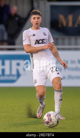 Cove Rangers FC, Balmoral Stadium, Cove, Aberdeen, Großbritannien. 18. Juli 2023. Das ist aus dem Viaply Cup Spiel zwischen Cove Rangers FC und Clyde FC. BILDINHALT - COVE - MARK GALLAGHER Credit: JASPERIMAGE/Alamy Live News Stockfoto