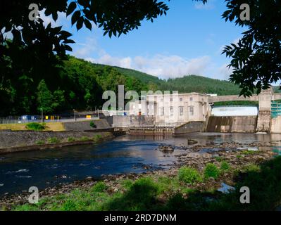 Staudamm Pitlochry und Kraftwerk in Perthshire Stockfoto