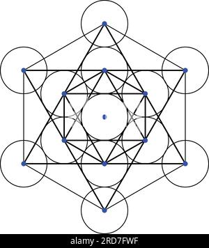 Vektorelemente Für Erschreckte Geometrie. Diese Religion, Philosophie und Spiritualsymbole. Die Welt der Geometrie. Stock Vektor