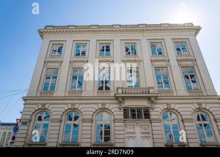 Hôtel du Lotto, Heimat des Magritte-Museums, Brüssel, Belgien Stockfoto