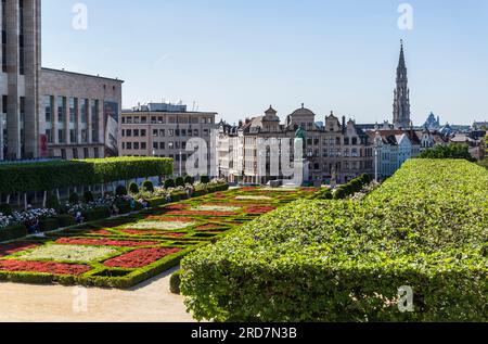 Mont des Arts, Hill of Arts, ein städtischer Komplex und historische Stätte rund um einen öffentlichen Garten., Brüssel, Belgien Stockfoto