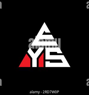 LOGO mit DREIECKIGEN Buchstaben UND EYS-Design. EYS Dreieck-Logo-Monogramm. EYS-Dreieck-Vektor-Logo-Vorlage mit roter Farbe. DAS IST ein Triangul Stock Vektor