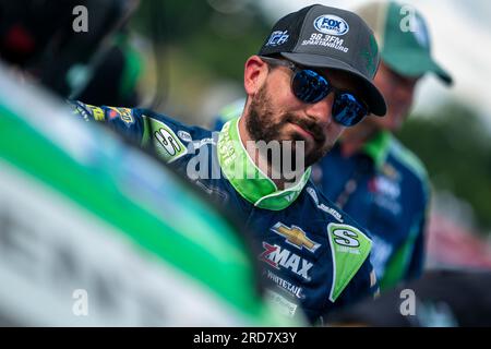 Loudon, NH, USA. 14. Juli 2023. NASCAR Xfinty Driver, Jeremy Clements (51) geht auf die Rennstrecke, um für die Ambetter Health 200 auf dem New Hampshire Motor Speedway in Loudon NH zu üben. (Kreditbild: © Walter G. Arce Sr./ZUMA Press Wire) NUR REDAKTIONELLE VERWENDUNG! Nicht für den kommerziellen GEBRAUCH! Stockfoto