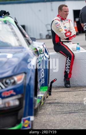 Loudon, NH, USA. 15. Juli 2023. Der NASCAR Cup Driver, Cole Custer (51), geht auf die Rennstrecke, um auf dem New Hampshire Motor Speedway in Loudon NH für den Crayon 301 zu trainieren. (Kreditbild: © Walter G. Arce Sr./ZUMA Press Wire) NUR REDAKTIONELLE VERWENDUNG! Nicht für den kommerziellen GEBRAUCH! Stockfoto