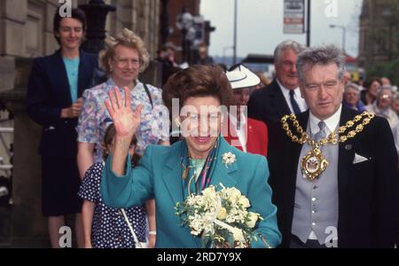 Prinzessin Margaret in Oldham 17. Mai 1993 Foto aus dem Henshaw-Archiv Stockfoto