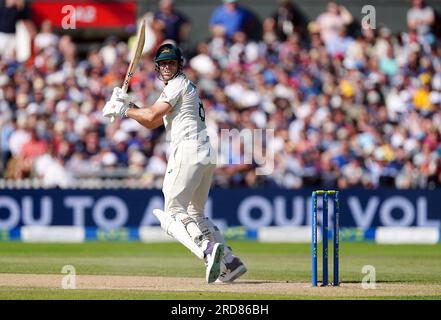 Mitchell Marsh aus Australien schlägt am ersten Tag des vierten LV= Insurance Ashes Series-Testspiels in Emirates Old Trafford, Manchester. Bilddatum: Mittwoch, 19. Juli 2023. Stockfoto