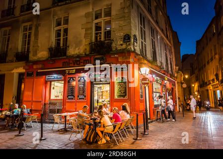 Falafel Restaurant, Le Marais Neighborhood, Paris, Frankreich Stockfoto