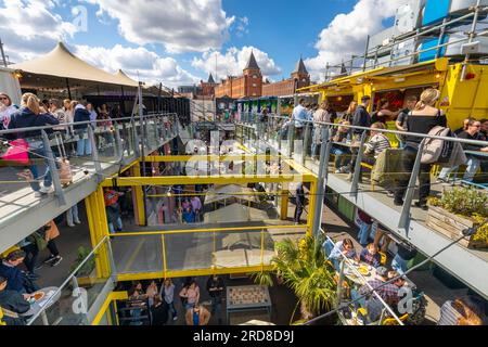 Camden Market Buck Street, Rooftop Terrace, London, England, Großbritannien, Europa Stockfoto