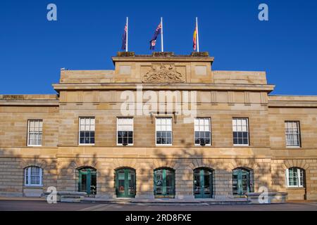 Fassade Parlamentsgebäude Hobart Tasmanien Australien Stockfoto