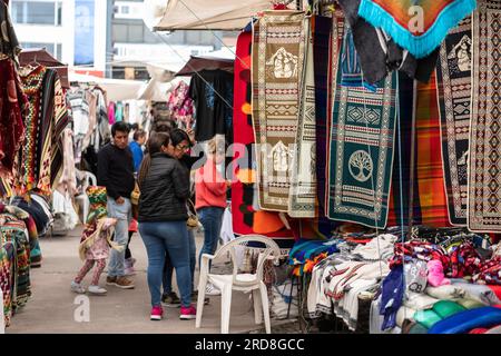 Otavalo Market, Imbabura, Ecuador, Südamerika Stockfoto