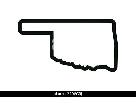 Oklahoma Umrisssymbol. KARTE des US-Bundesstaates. Vektordarstellung Stock Vektor
