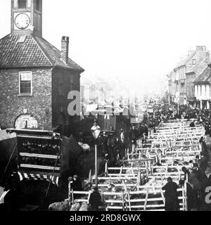 Oktober Schaffee, Yarm on Tees in den frühen 1880er Stockfoto