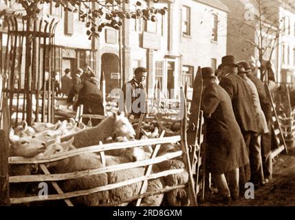 Oktober Schaffee, Yarm on Tees in den frühen 1880er Stockfoto