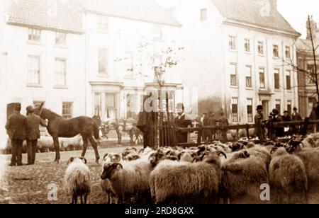 Oktober Schaffee, Yarm on Tees in den frühen 1880er Stockfoto