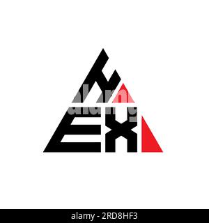 SECHSECKIGES, dreieckiges Logo. HEXADEZIMALES Dreieck-Logo-Monogramm. SECHSECKIGE dreieckige Vektorvorlage mit roter Farbe. SECHSKANT-Triangul Stock Vektor
