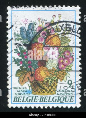 RUSSLAND KALININGRAD, 20. OKTOBER 2015: Stempel gedruckt von Belgien, zeigt Bouquet, ca. 1980 Stockfoto