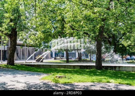 Trois-Rivières, Kanada - Juli 15 2023: Zentrum von Trois-Rivières in Québec, Kanada Stockfoto