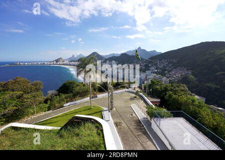 Wunderschöner Panoramablick auf Rio de Janeiro vom Duque de Caxias Fort, Rio de Janeiro, Brasilien Stockfoto