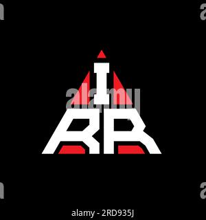 IRR-Logo mit Dreiecksbuchstaben und Dreiecksform. IRR-Dreieck-Logo-Monogramm. IRR-Dreieck-Vektor-Logo-Vorlage mit roter Farbe. IRR Triangul Stock Vektor