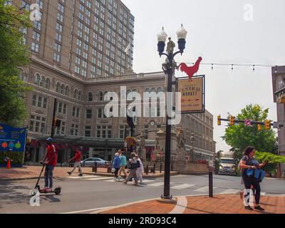 Everyday Life at Penn Square in Lancaster, Pennsyvania, 5. Juni 2023, © Katharine Andriotis Stockfoto