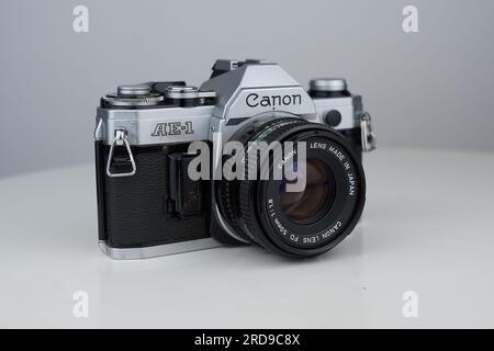 SLR-Filmkamera Canon AE-1 Stockfoto