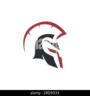Kopf spartanisches Logo spartanisches Logo Vektorbild. Spartan Helm einfaches Symbol auf weißem Hintergrund für Webdesign Stock Vektor