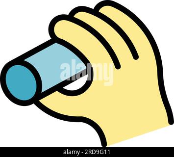 Umrissvektor des feinen Symbols des Kindmotors. Spieltherapie. Die Spielzeugentwicklung ist flach Stock Vektor