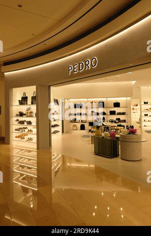 Pedro Modeboutique und Accessoires in Taipei 101 in Taipei, Taiwan; gegründet in Singapur; Männer- und Damengeschäft Stockfoto