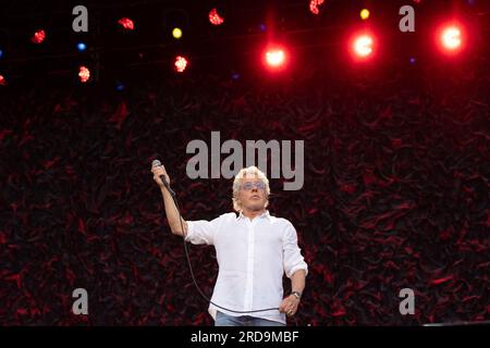 Durham, Großbritannien - 19. Juli, englische Rockband The Who im Riverside Stadium, Chester-le Street, Durham. Foto: Jill O'Donnell/Alamy Live News Stockfoto