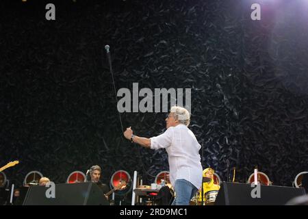 Durham, Großbritannien - 19. Juli, englische Rockband The Who im Riverside Stadium, Chester-le Street, Durham. Foto: Jill O'Donnell/Alamy Live News Stockfoto