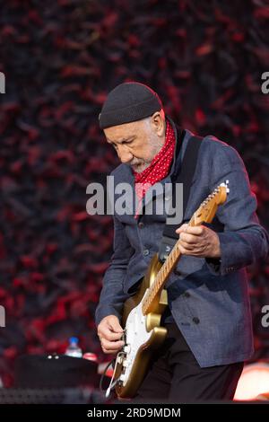 Durham, Großbritannien - 19. Juli, englische Rockband The Who im Riverside Stadium, Chester-le Street, Durham. Foto: Jill O'Donnell/Alamy Live News Stockfoto