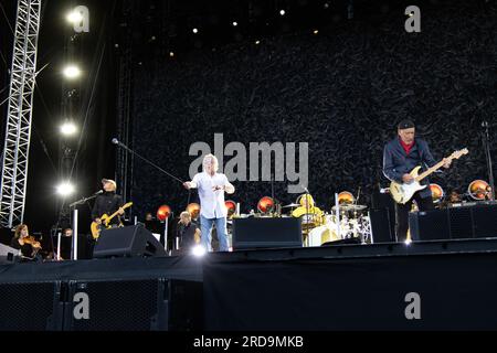 Durham, Großbritannien - 19. Juli, englische Rockband The Who im Riverside Stadium, Chester-le Street, Durham. Foto: Jill O'Donnell/Alamy Live News Stockfoto