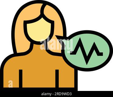 Konturvektor des Symbols für Spracherkennung. Sprachbefehl. Die Farbe des Kontrollsystems ist flach Stock Vektor