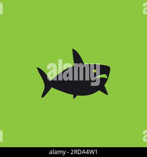 Großer Weißer Hai, Silhouette - Vektor Stock Vektor
